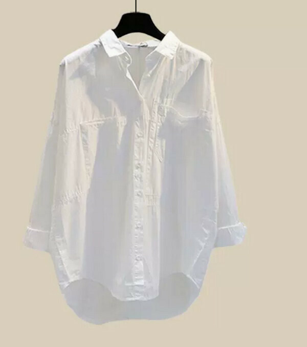 Women's Wear-Versatile Shirt#Single Piece (White) (M-4XL) (Contact customer service to confirm size after placing an order) 