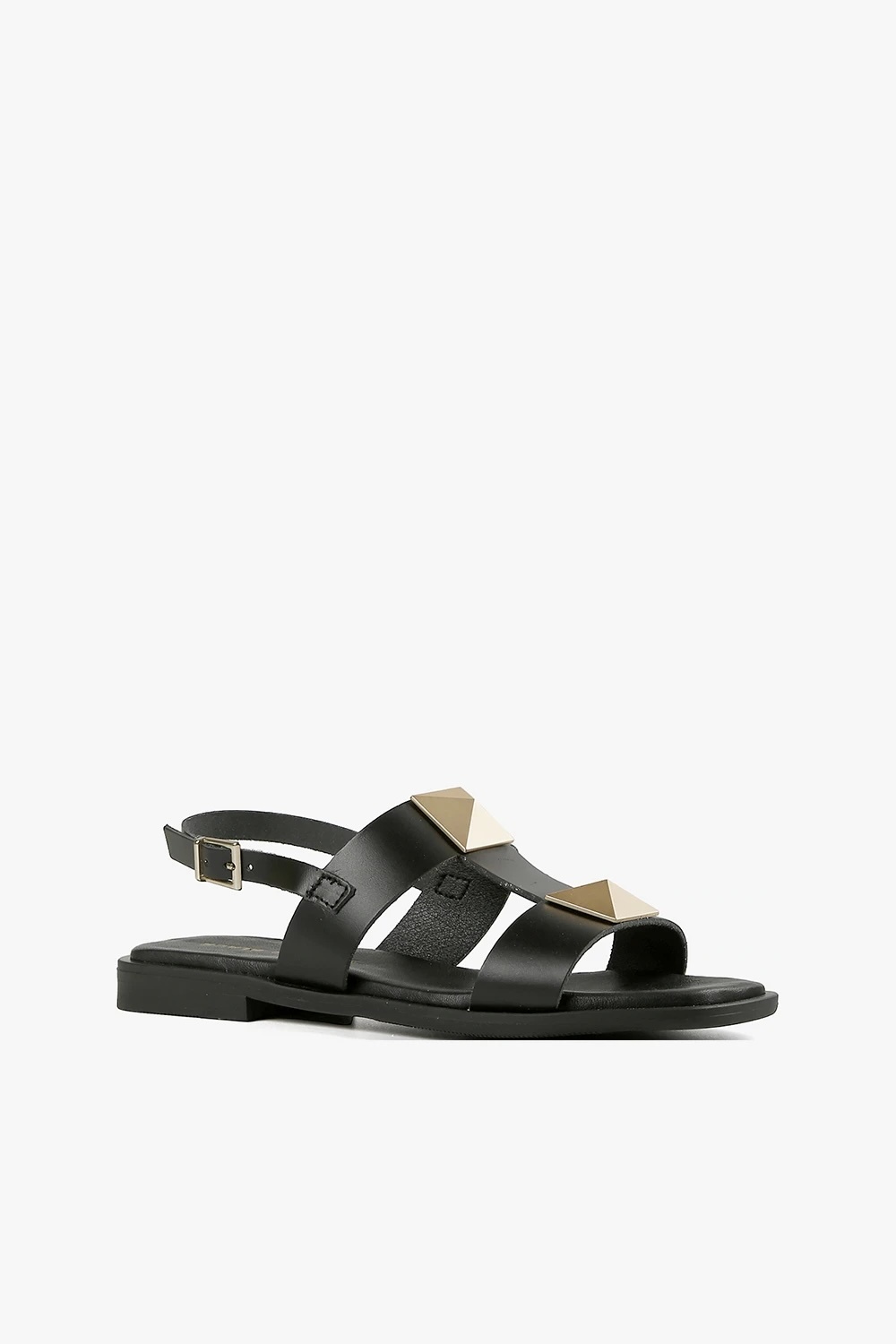 Pyramid Stud 西班牙製條帶皮中底涼鞋