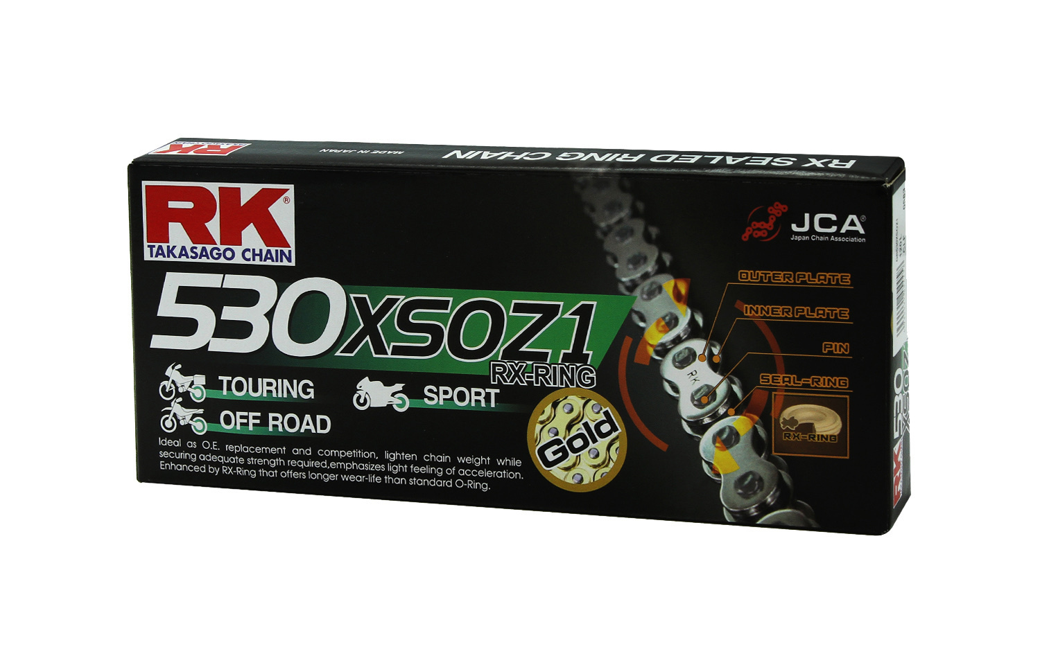 【RK】 530 XSO GXW RXW XXW 油封鏈條 黑金 全金色 強化鏈條 鍊條 霓虹鏈