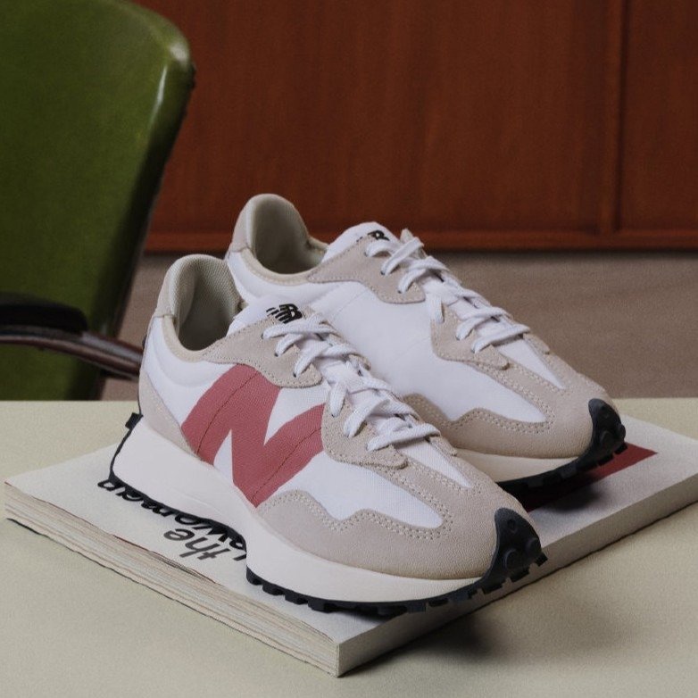 New Balance 327 WS327CD 灰粉 麂皮 增高 運動鞋