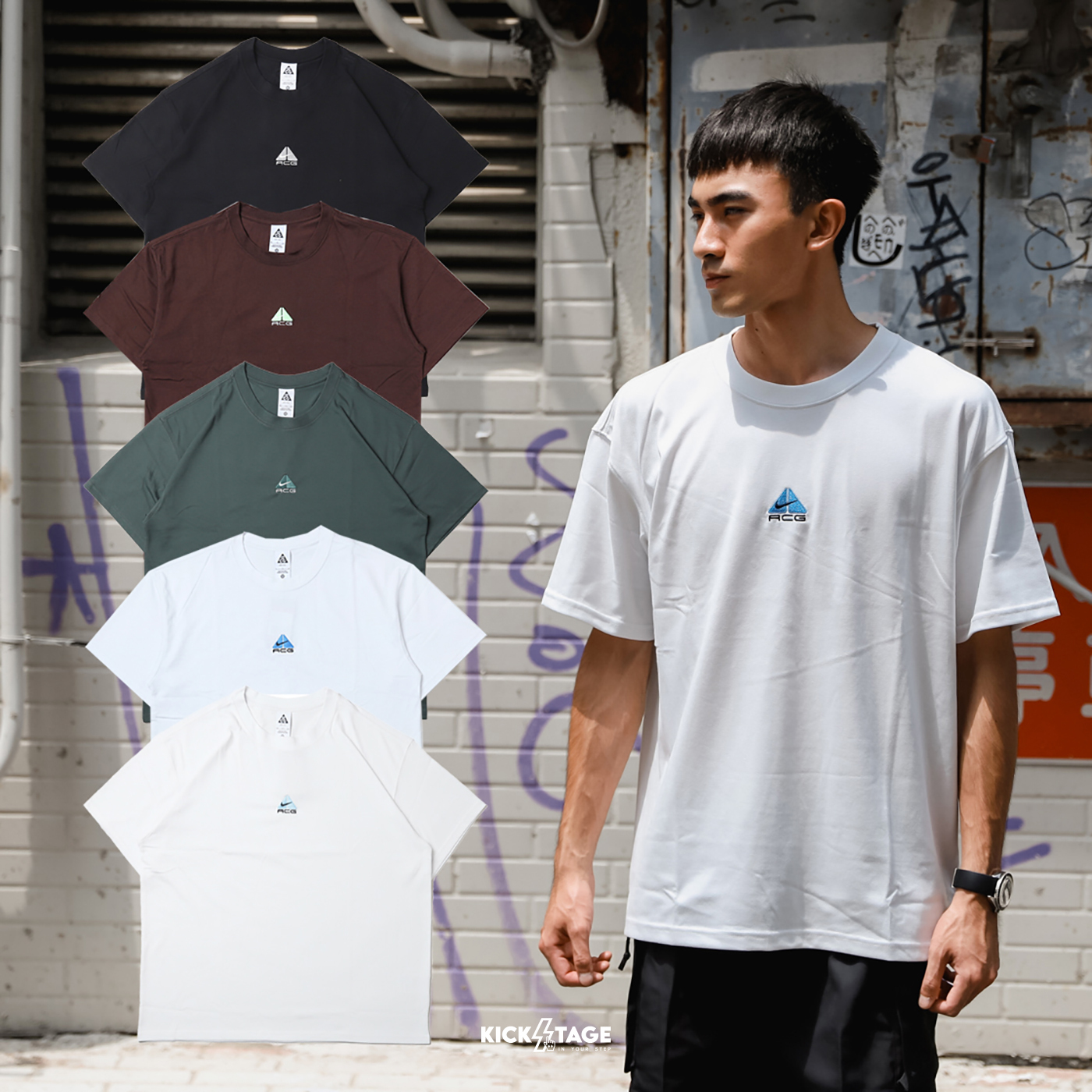男女款 NIKE ACG TEE 五色 刺繡小LOGO 撞色 休閒 街頭 重磅 短袖 短T【DQ1816】