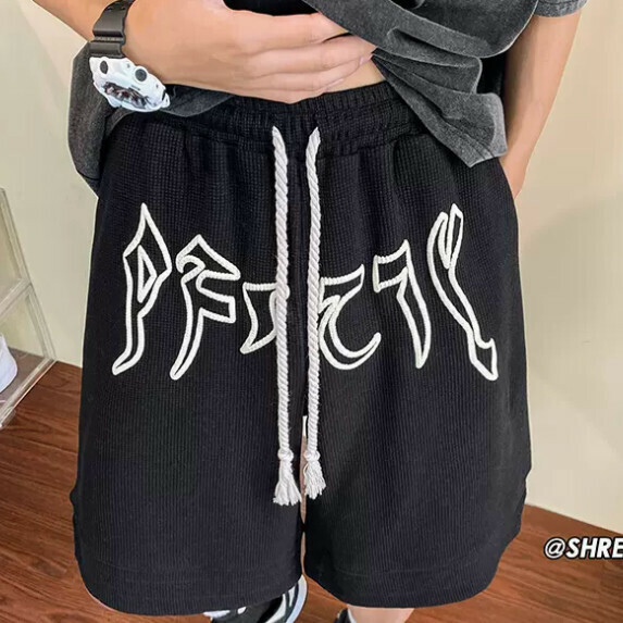 Sweatpants man (black (waffle) [size S_3XL] (contact customer service to confirm the shipping size after placing an order))