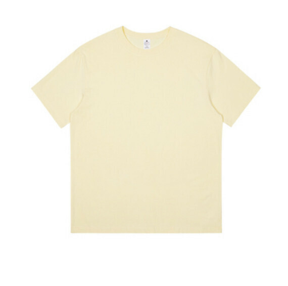 Simple and opaque solid color short sleeve T (apricot) [S-4XL size] [Contact customer service to confirm the shipping size after placing an order]