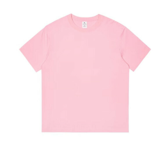Simple and opaque solid color short-sleeved T (cherry blossom pink) [S-4XL size] [Contact customer service to confirm the shipping size after placing an order]