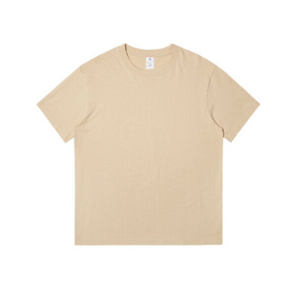 Simple and opaque solid color short sleeve T (khaki) [S-4XL size] [Contact customer service to confirm the shipping size after placing an order]