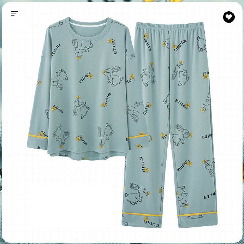 爆款長袖睡衣套裝【M-XXL碼 AM23493】【下單后聯絡客服確認發貨尺碼 】