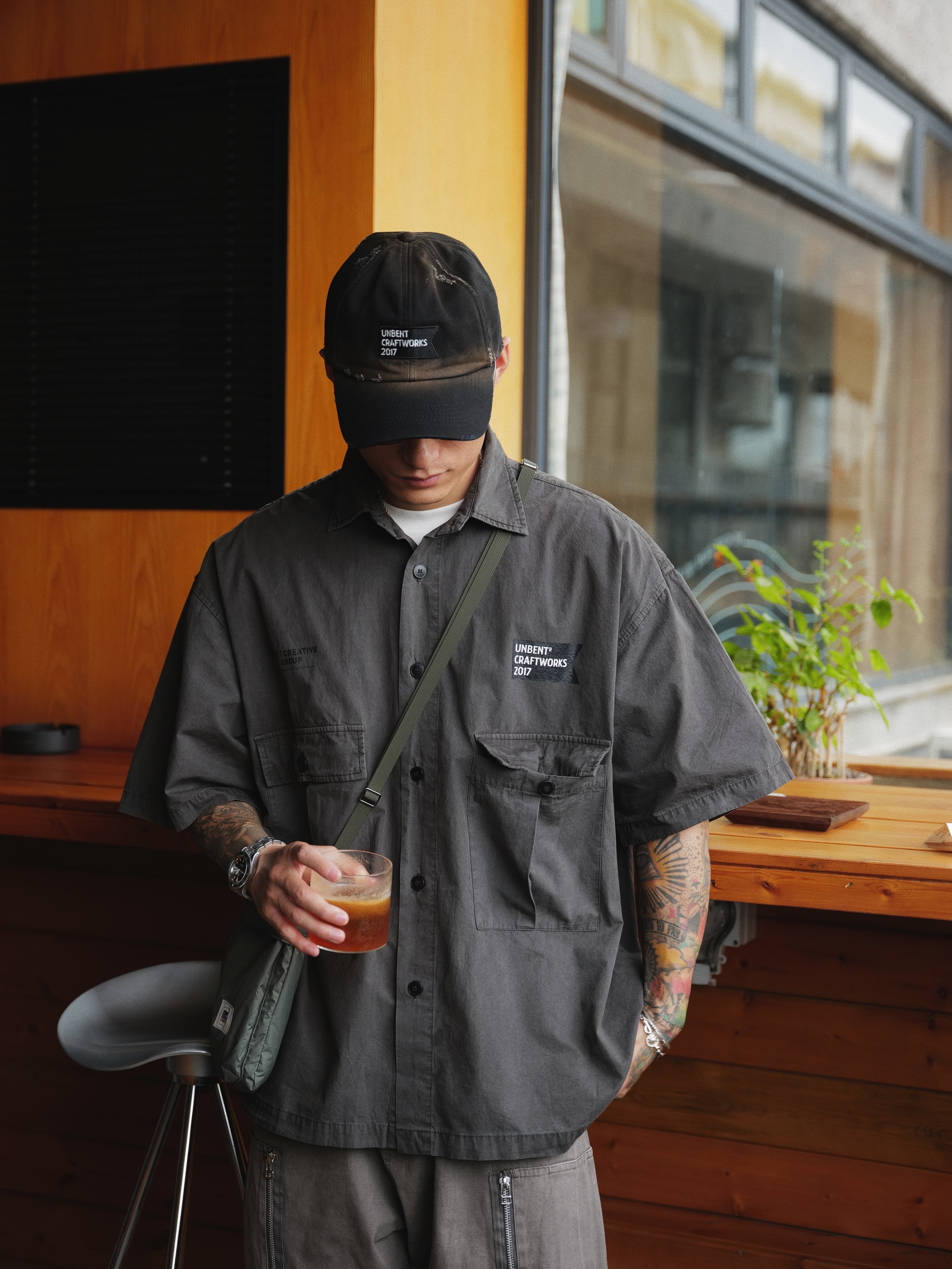 #預購 UNBENT 24SS 水洗蠟染 大口袋工裝 短袖襯衫 三色