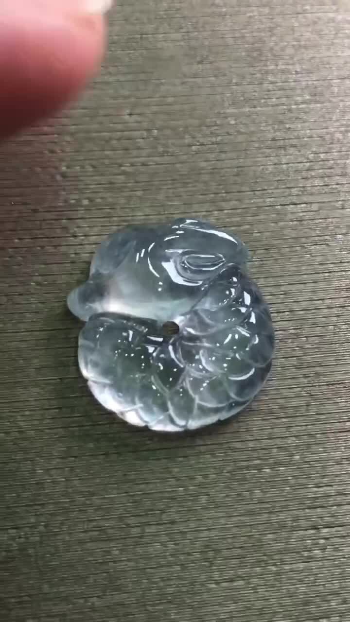 翡翠玻璃種龍扣,天然翡翠A玉, 緬甸玉, Jade, Jadeite