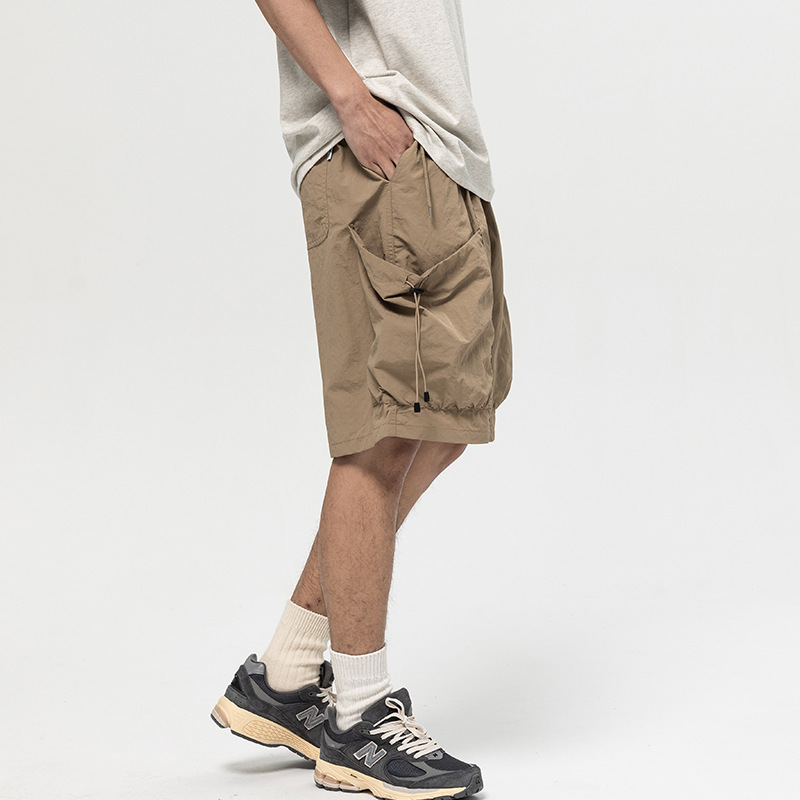 4M28 側口袋抽繩造型工裝褲 兩色