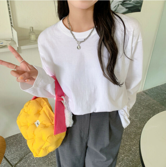 Cotton base T-shirt (white long sleeve S-2XL, contact customer service to confirm the shipping size after placing an order)