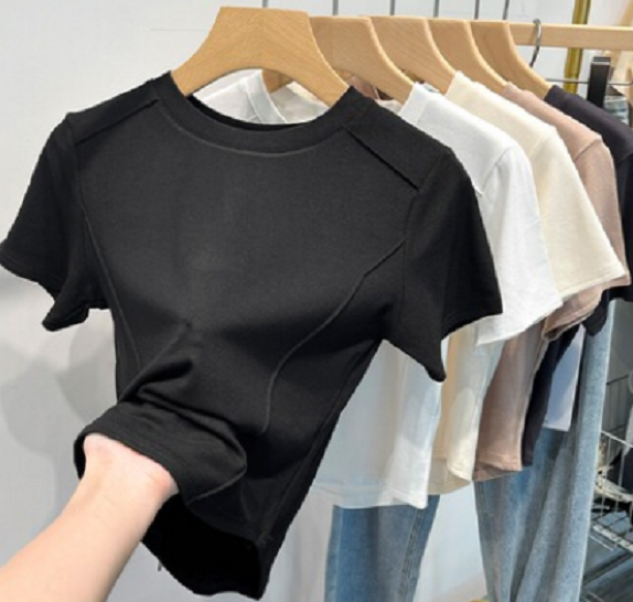Short Sleeve T-shirt (Black High Quality) (Size: S-2XL) (Contact customer service to confirm the shipping size after placing an order)