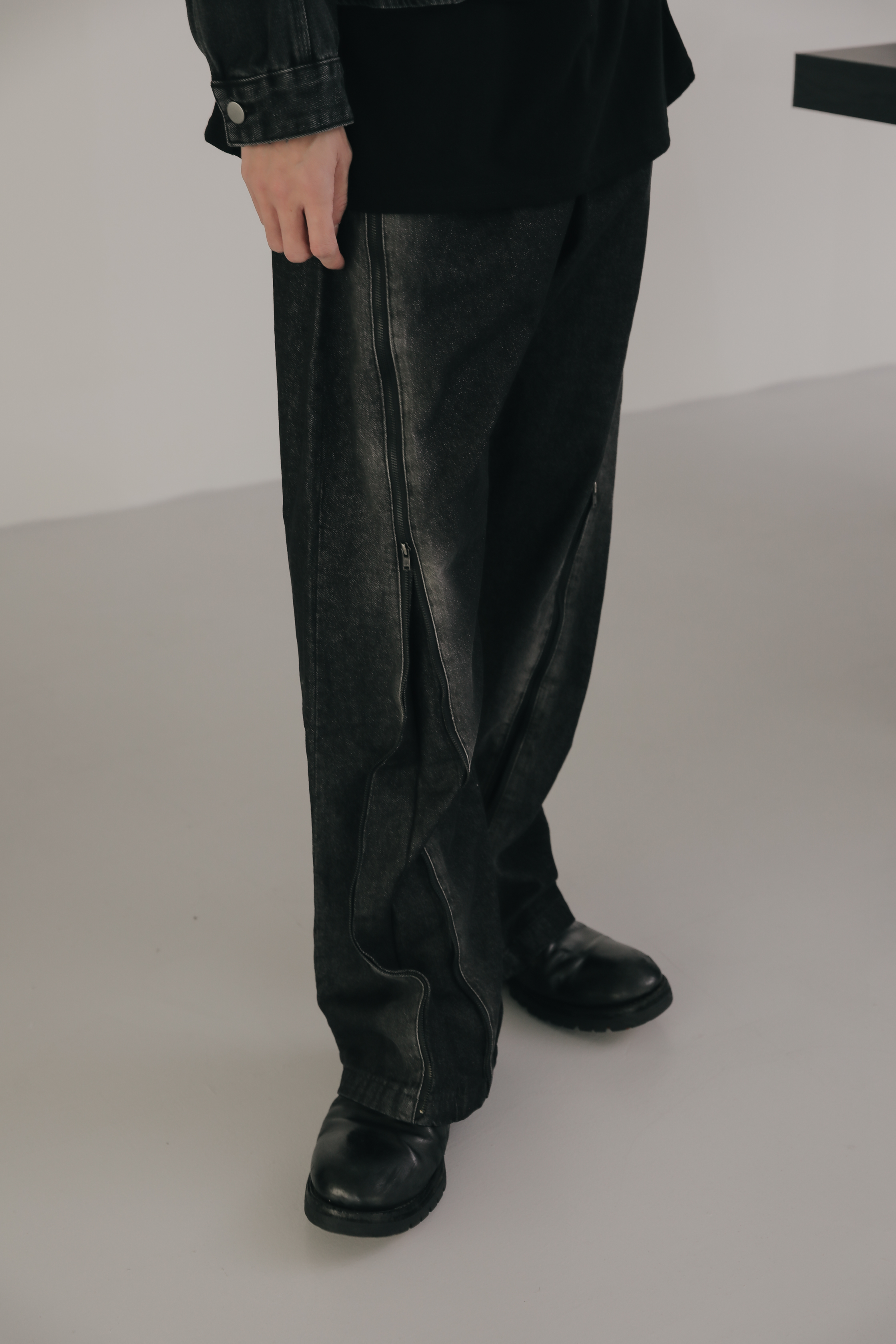 Another Zipper Denim Pants #長褲