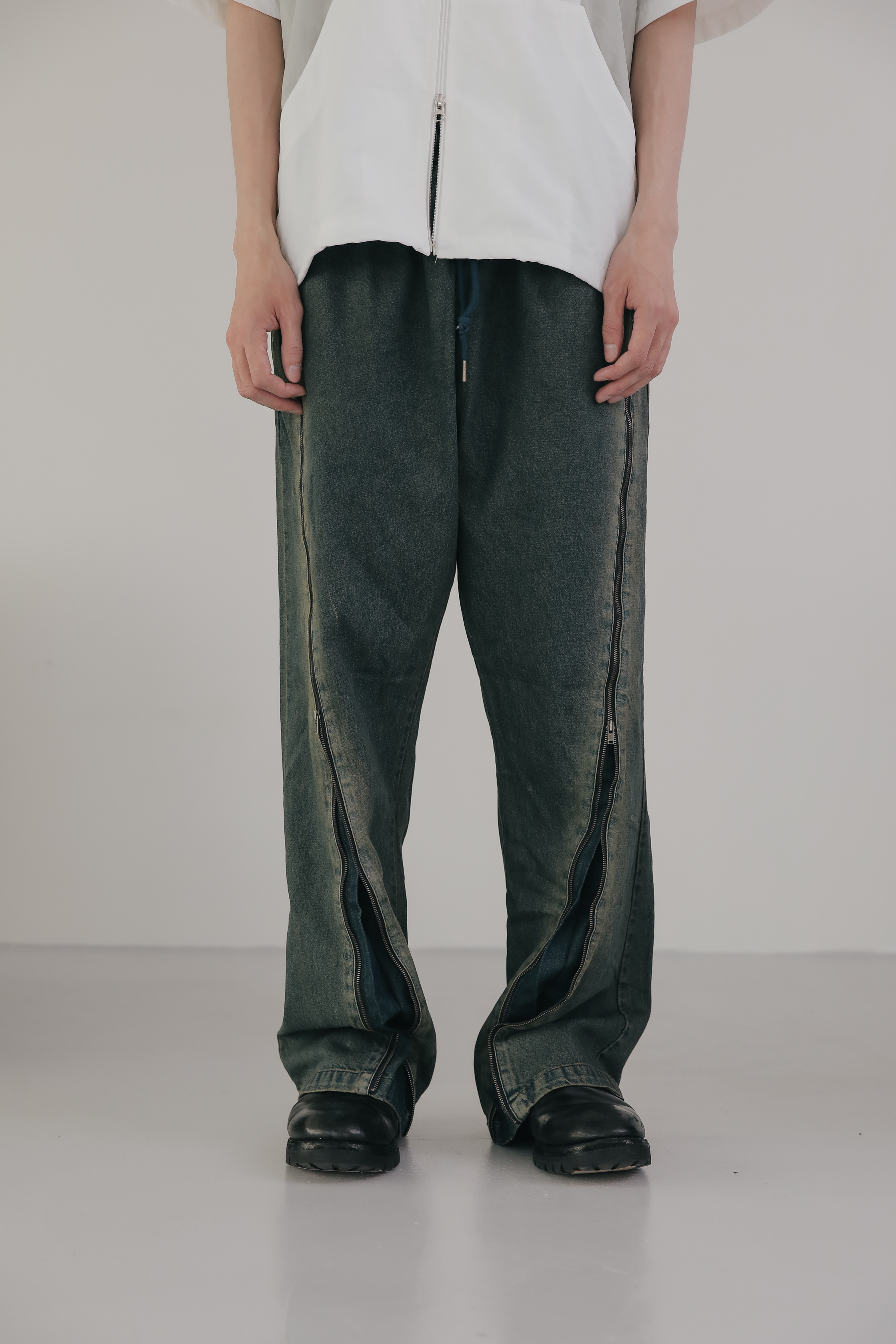 Another Zipper Denim Pants #長褲