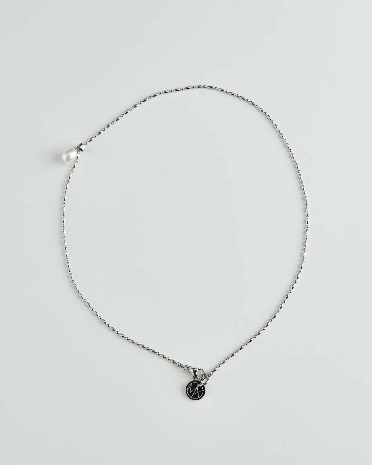 MIXTURE MN025 極細 鋼珠鏈 巴洛克 淡水 珍珠 吊墜 項鍊