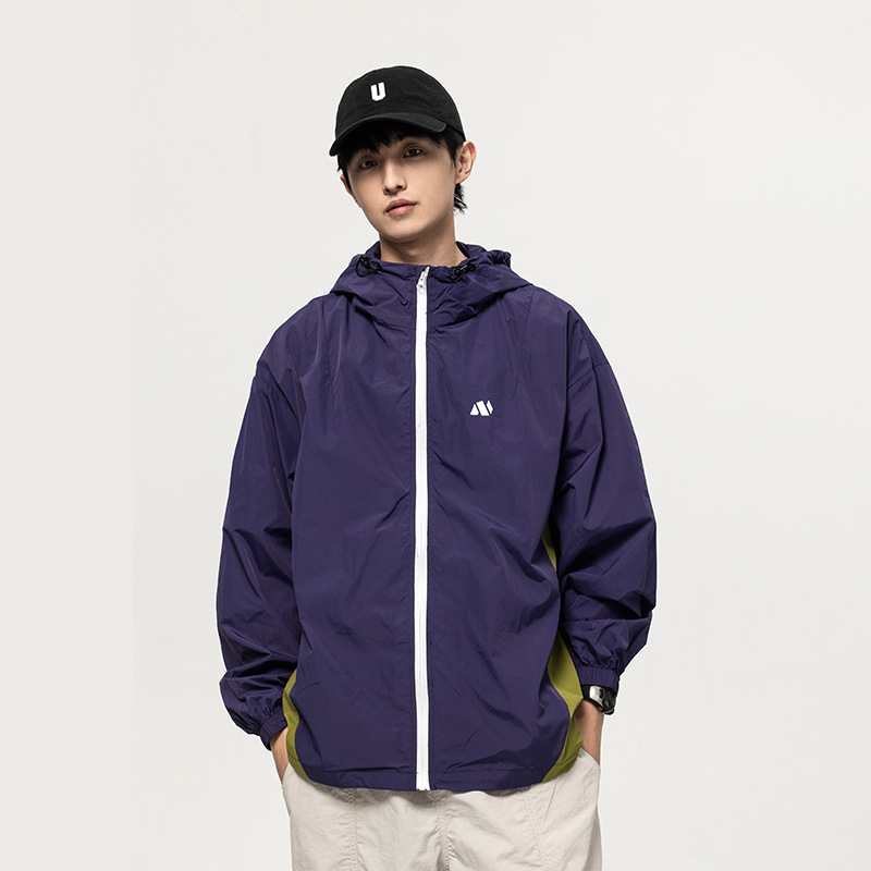 4M15 潮流街頭感撞色連帽外套 兩色