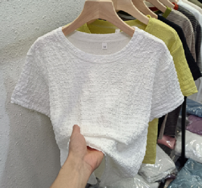 Loose White Short Sleeve T-Shirt (White) (Size: M-2XL) (Contact customer service to confirm the shipping size after placing the order)