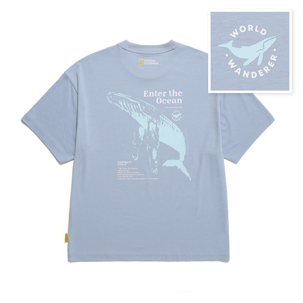 【NATIONAL GEOGRAPHIC】UNI DRYSIL STINGRAY T-SHIRT★男女共用 Unisex Drysil Graphic Short Sleeve Tee - STORM BLUE