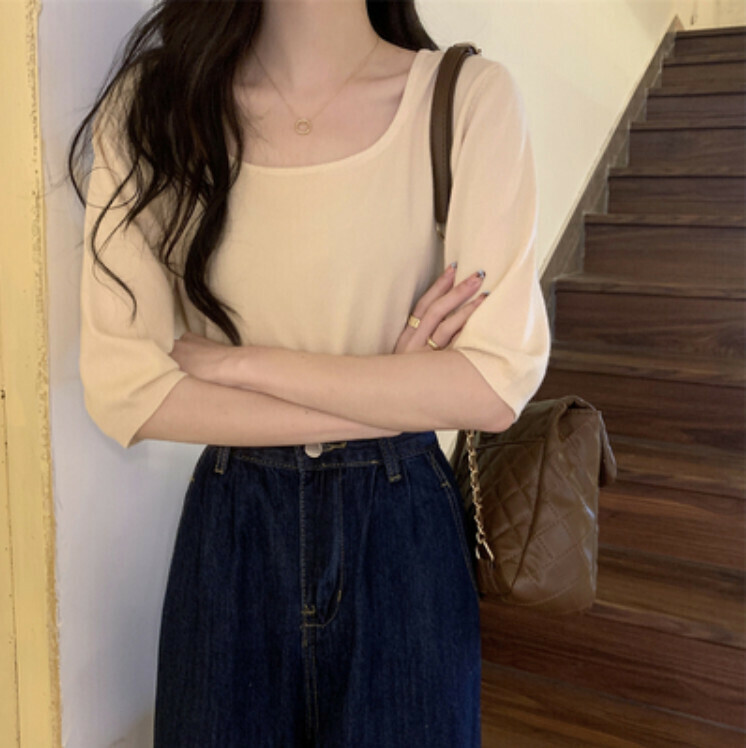 Slim T-shirt (apricot one-size-fits-all)