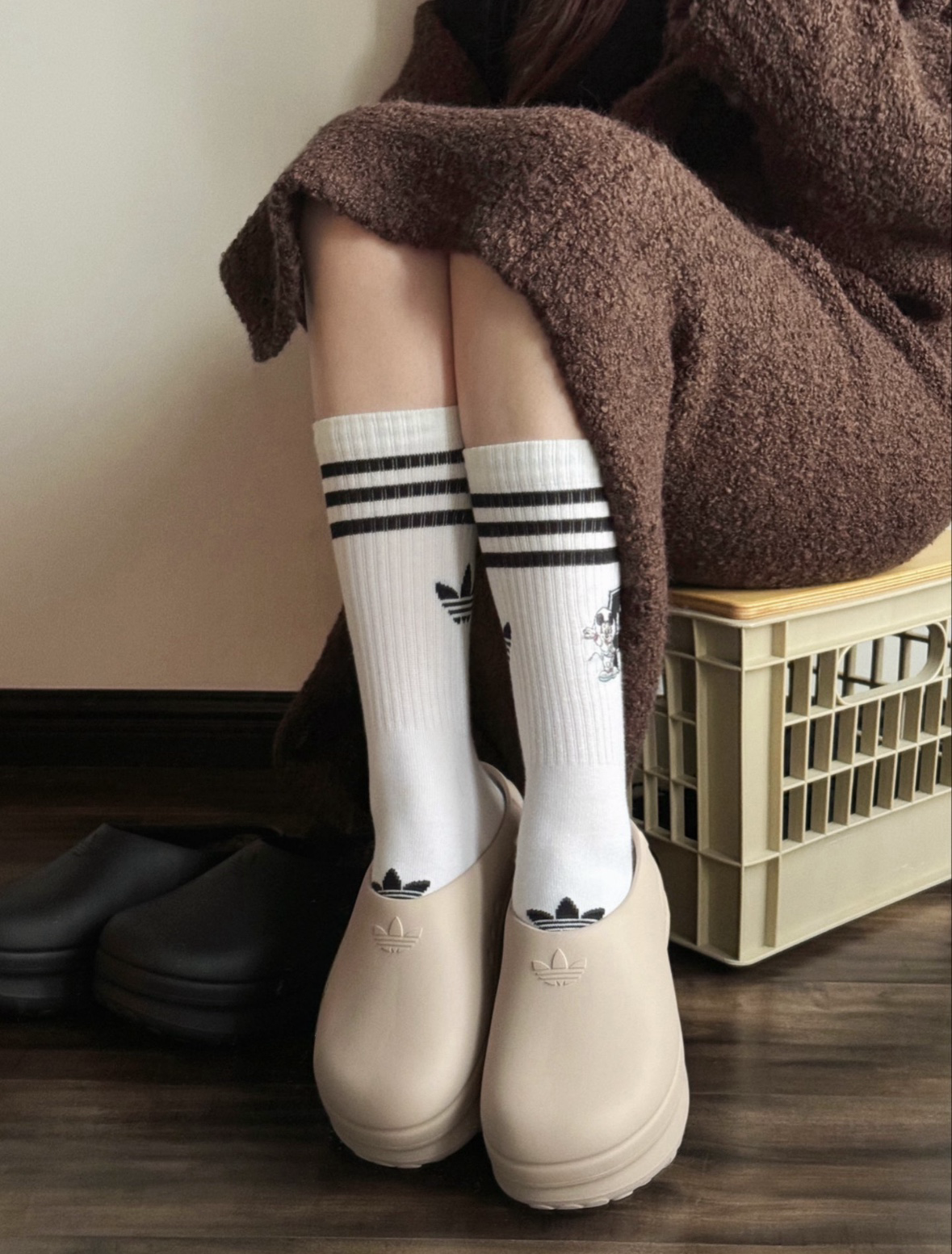 Adidas Adifom Stan Smith Mule 奶茶色 穆勒鞋 廚師鞋 米棕色 棕色 厚底 女款 IE7052/預購