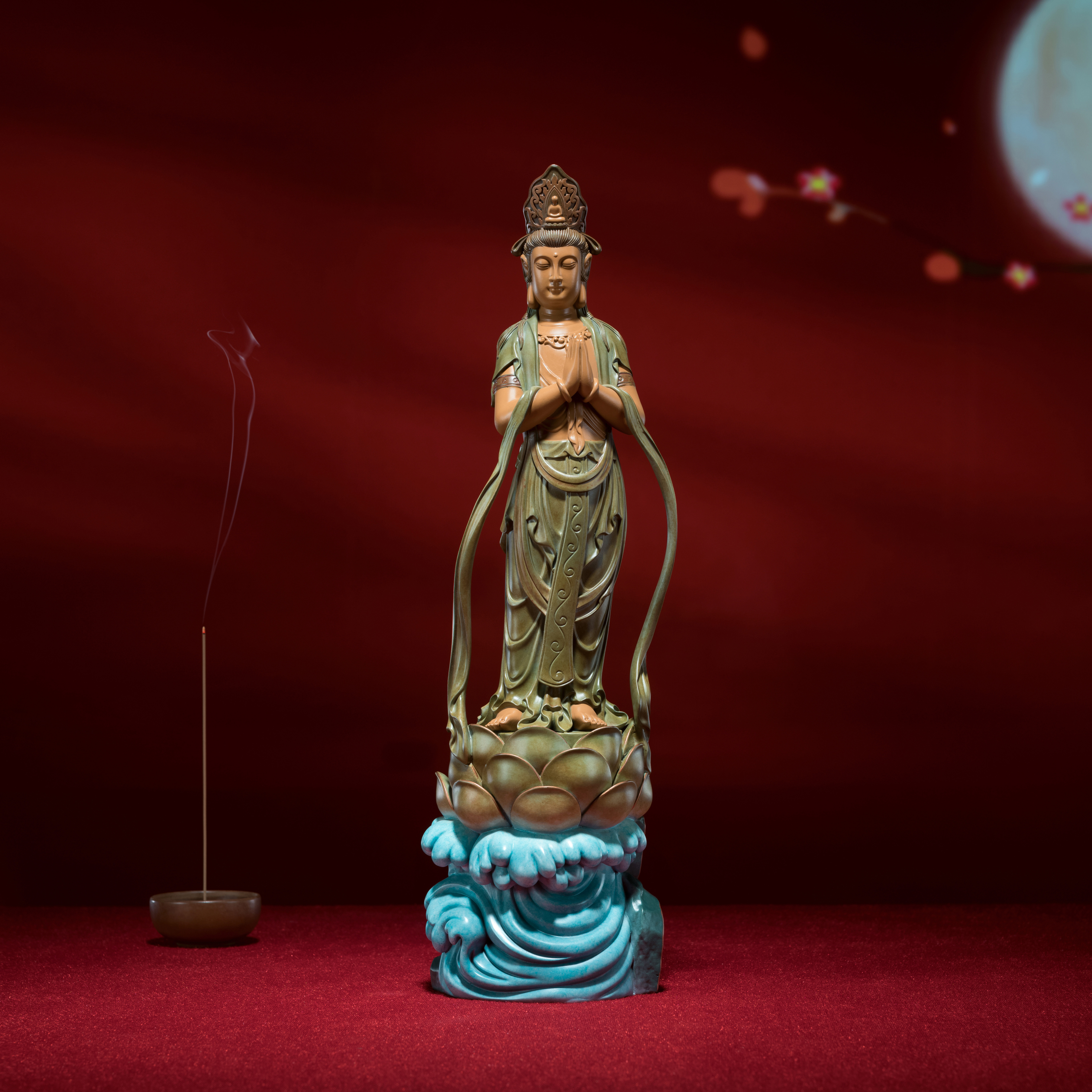 合掌觀音青銅版