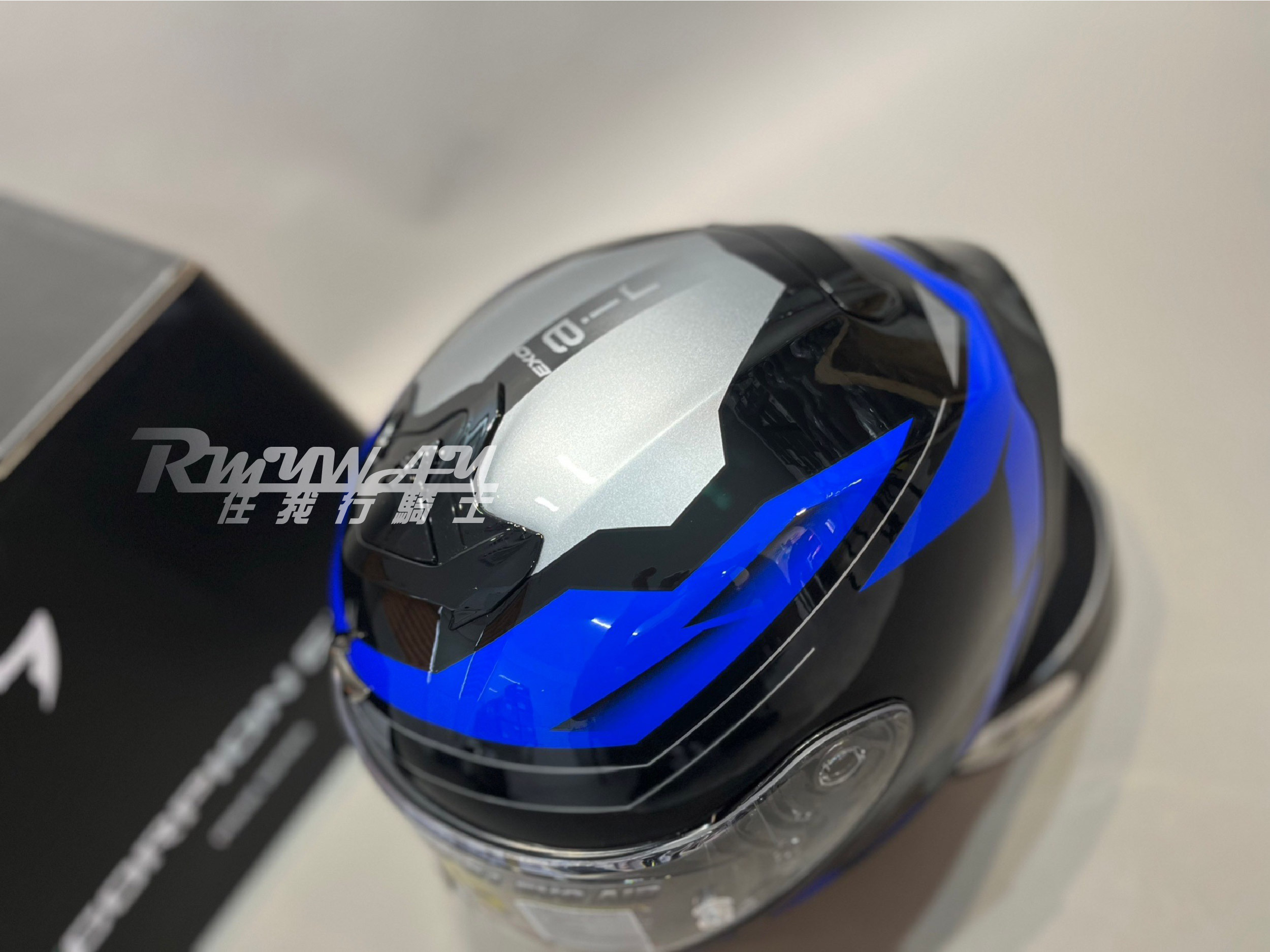 SCORPION EXO-R1 EVO AIR BLAZE BLACK/BLUE 黑藍 全罩