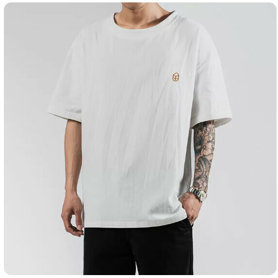 Summer Men's T-Shirt (T205 White [M_4XL Size] (Contact customer service to confirm size after placing an order))
