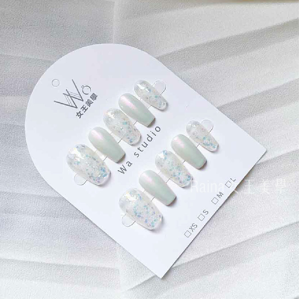 手工穿戴甲設計款-貝殼膠