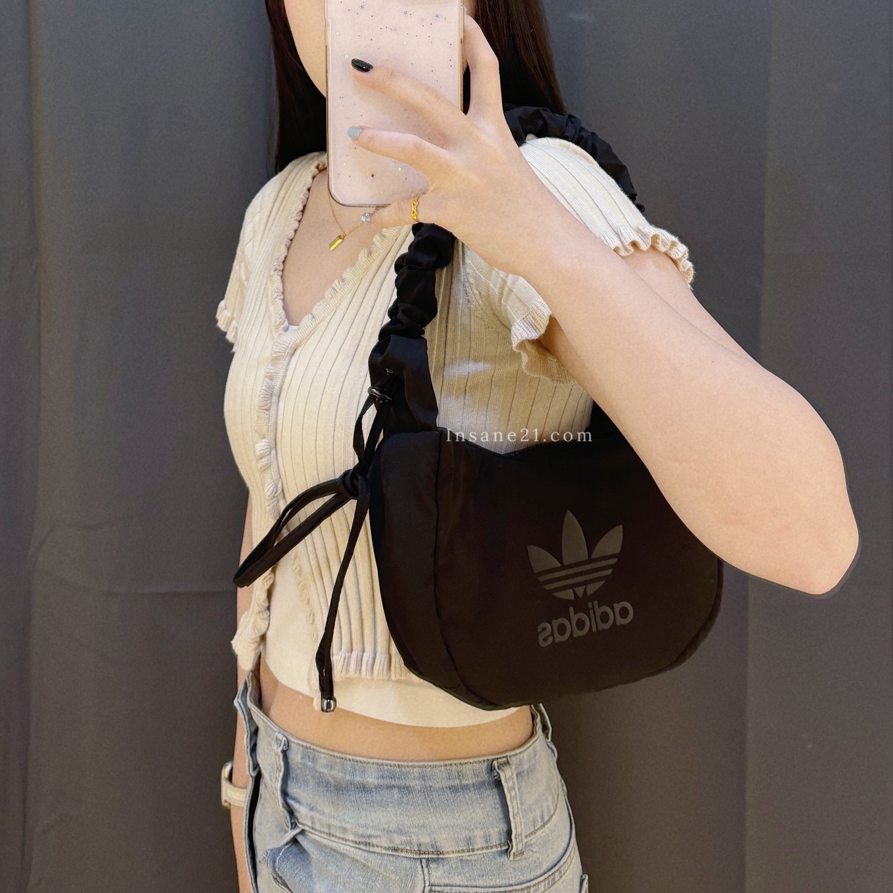 ADIDAS 皺摺雲朵包 四色 手提包 斜背包 肩背包 可調節 抽繩 三葉草