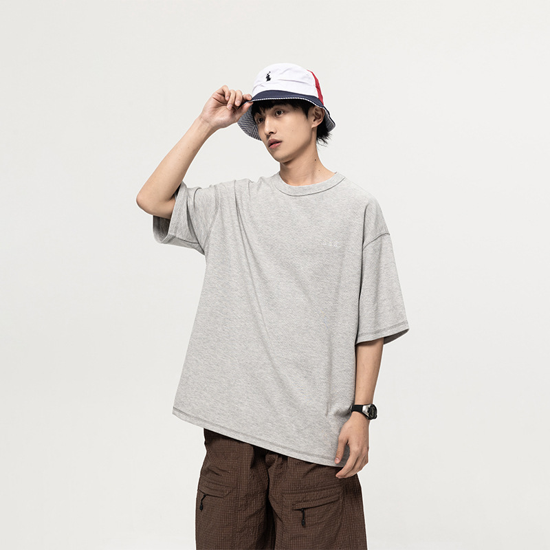 4M07 迷你格紋落肩感棉TEE 兩色