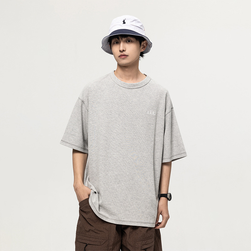 4M07 迷你格紋落肩感棉TEE 兩色