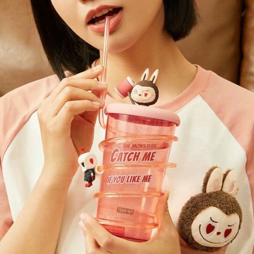 <官方正版授權>The Monsters Labubu 隨身吸管杯 冷水杯 泡泡瑪特