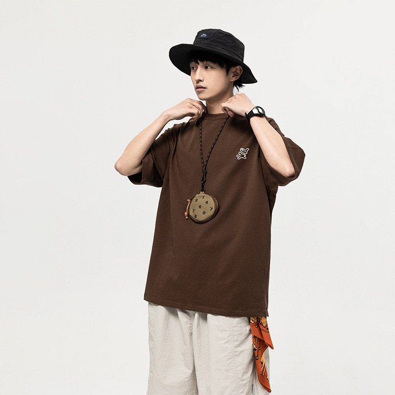 4M11 雙面印花刺繡棉TEE 兩色