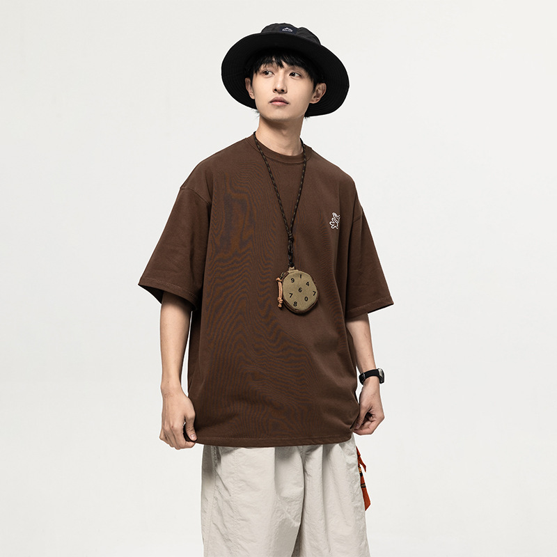 4M11 雙面印花刺繡棉TEE 兩色