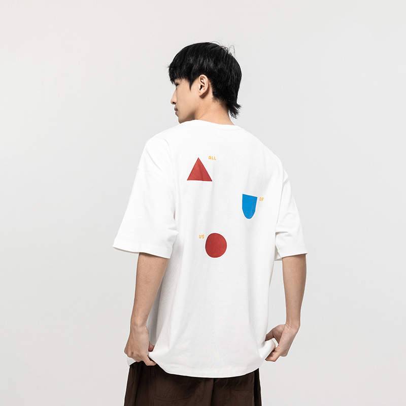 4M09 日系幾何造型印花棉TEE 兩色