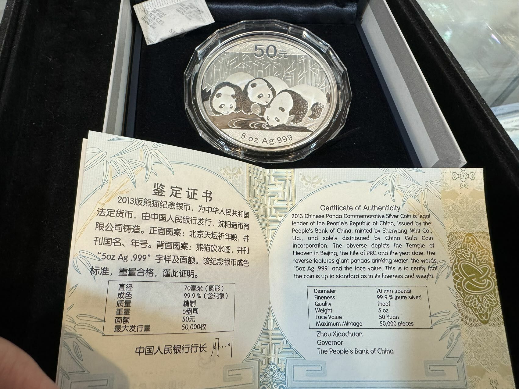 2013年熊貓5盎司銀幣