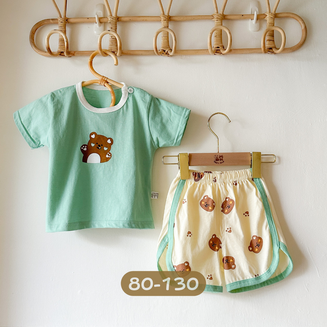 綠色小熊居家套裝