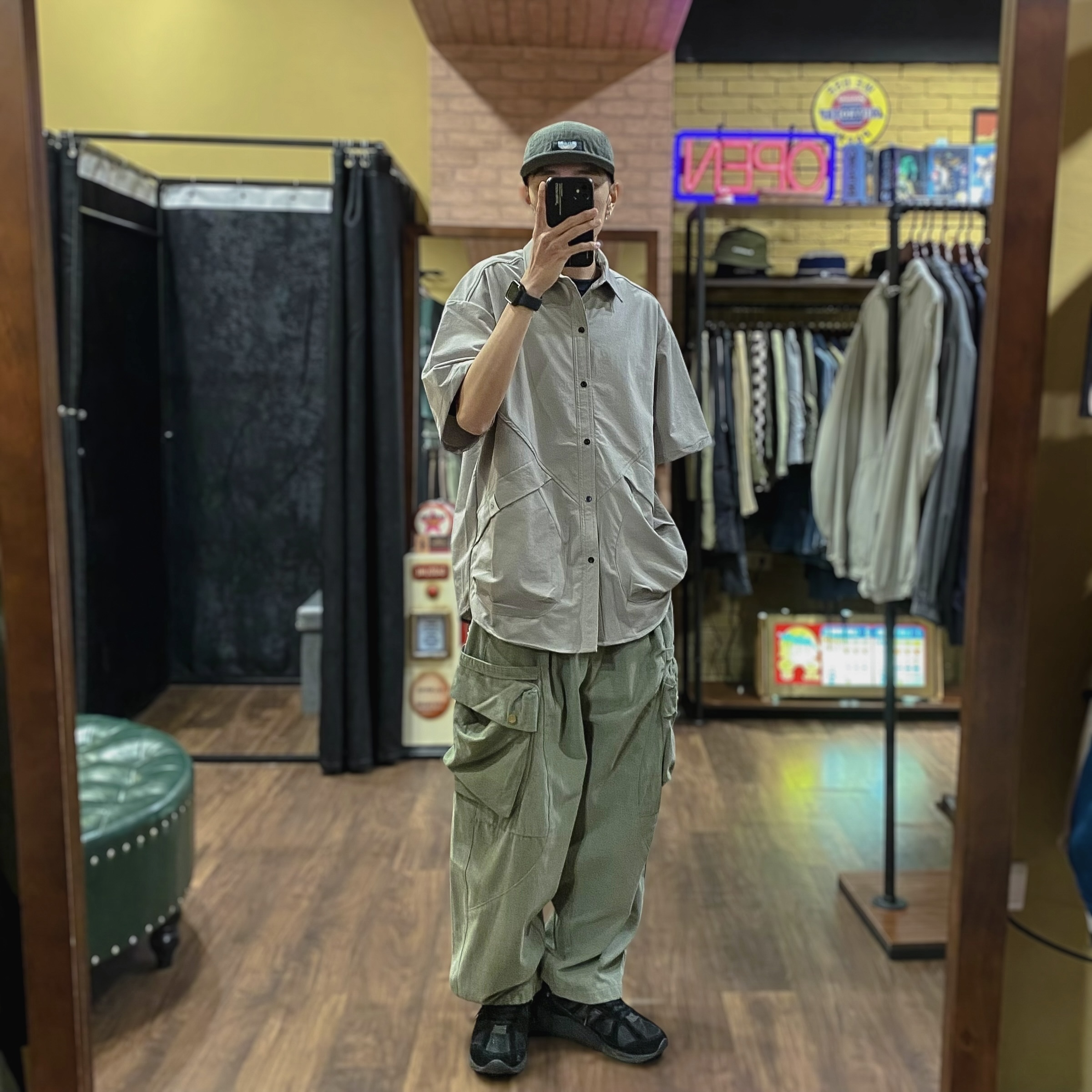 日系錦綸工裝襯衫