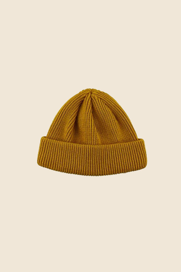 HUNTISM -  ROLL WATCH 針織毛帽（黃色）