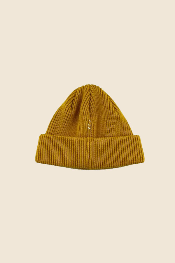 HUNTISM -  ROLL WATCH 針織毛帽（黃色）