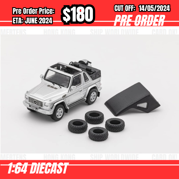 PO-$180 * GCD * 1:64 G Class W463 2013 G500 Cabriolet Silver [OD08/05]