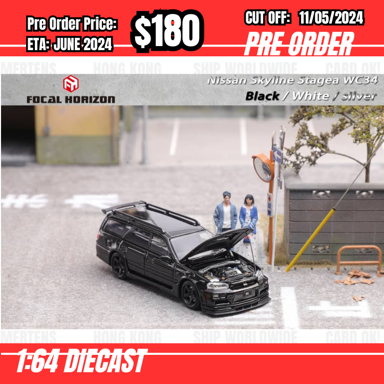 PO-$180 * FH * 1:64 Stagea WC34 260RS Black [OD08/05]