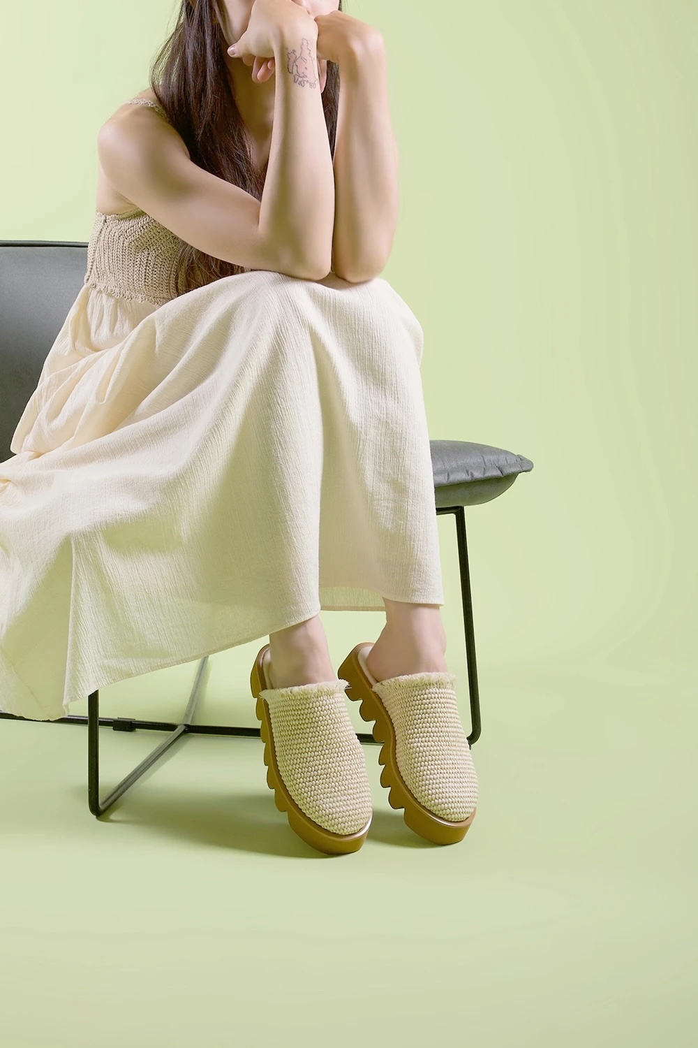 Raffy Round Lugg 拉菲草編織厚底鞋