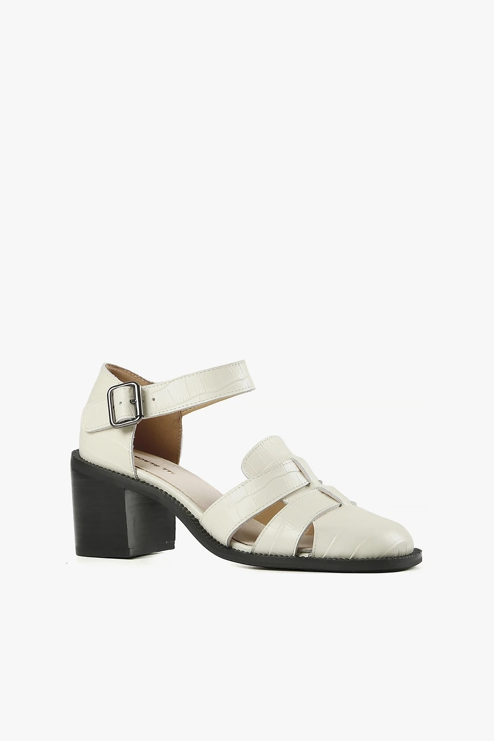 Croc Block Sandal 鱷魚紋粗跟鞋