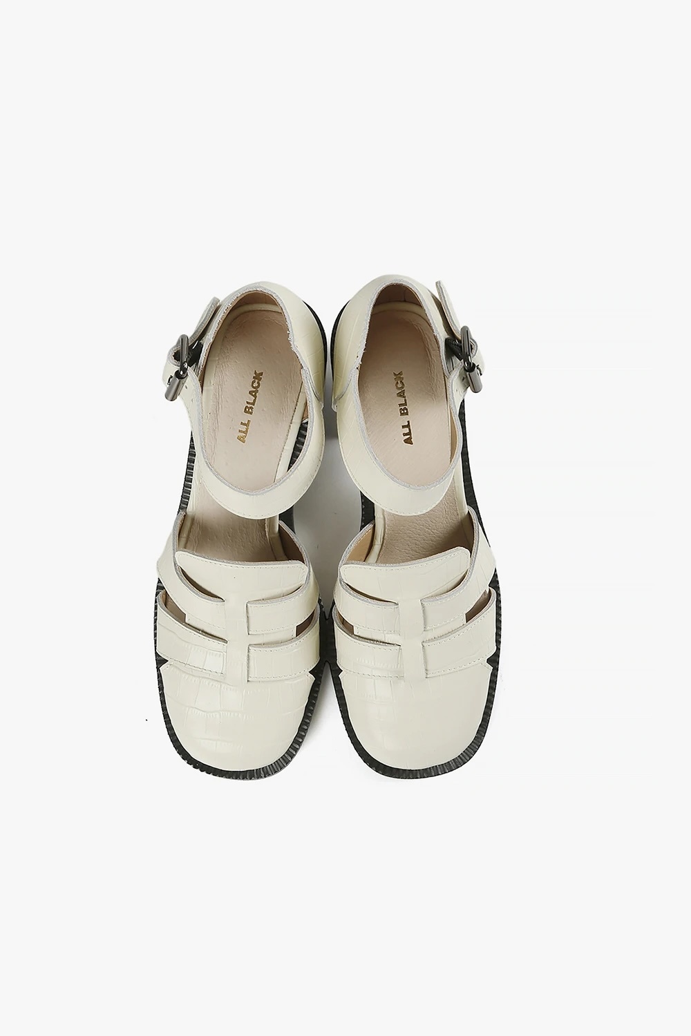 Croc Block Sandal 鱷魚紋粗跟鞋