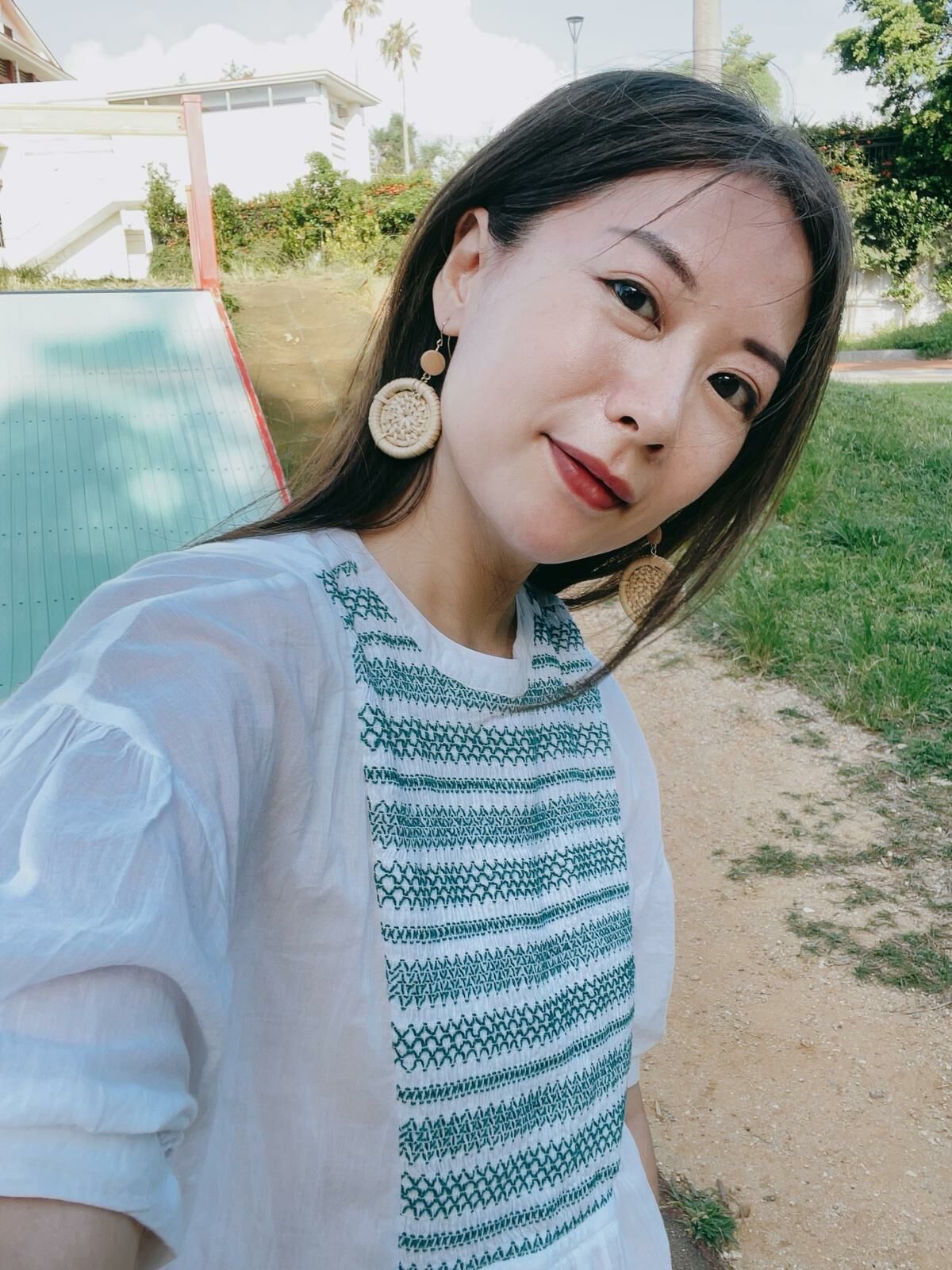 配色褶皺巴里紗連身裙【日本直送】