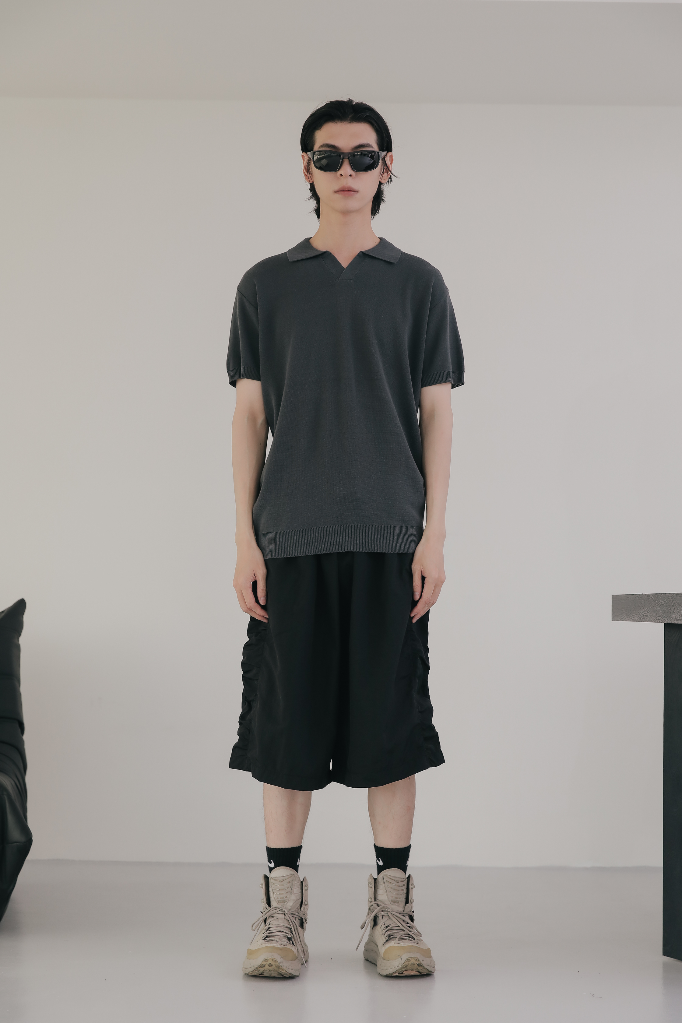 Collar Short Knit #針織短T