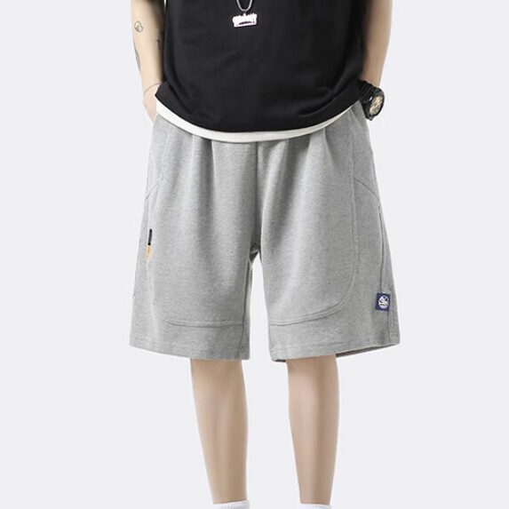 Wide-legged shorts men's summer (gray [size M_2XL] (contact customer service to confirm the shipping size after placing an order)