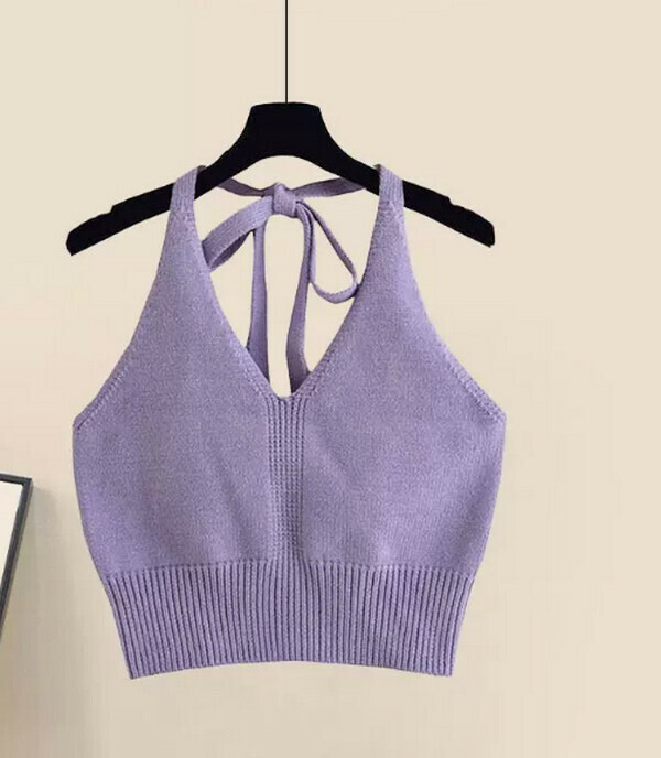 Halterneck strap#Single piece (purple) (size M-4XL) (Contact customer service to confirm size after placing an order) 