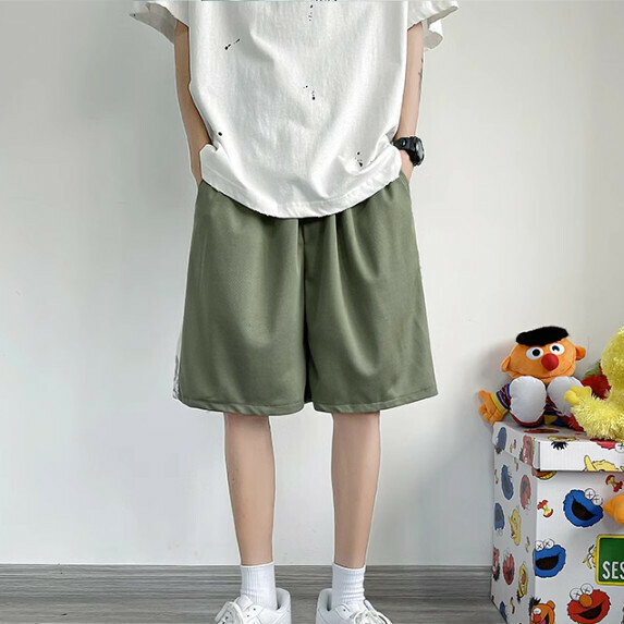 Cashew Flower Gym Shorts Men's Summer (Green [M_5XL Size] (Contact customer service to confirm the shipping size after placing an order)
