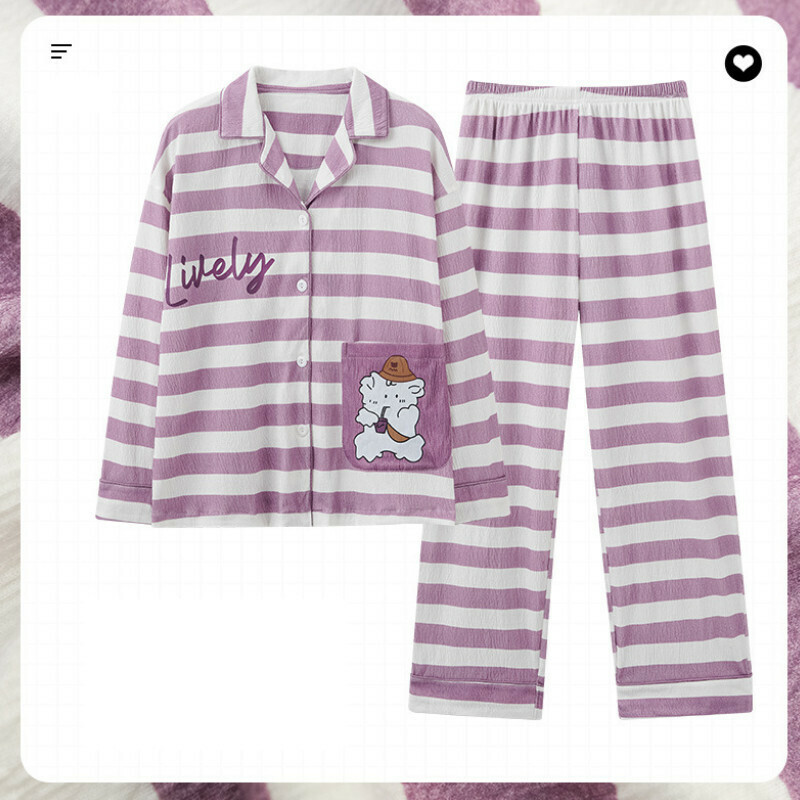 爆款長袖睡衣套裝【M-XXL碼 AM-34503】【下單后聯絡客服確認發貨尺碼 】